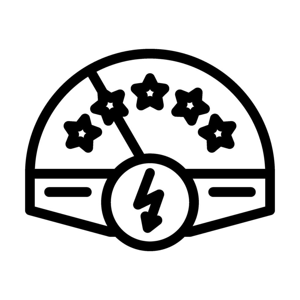 star rating energy conservation line icon illustration vector