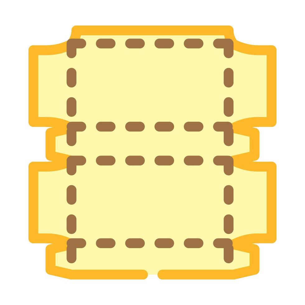 folding carton cardboard packaging color icon illustration vector