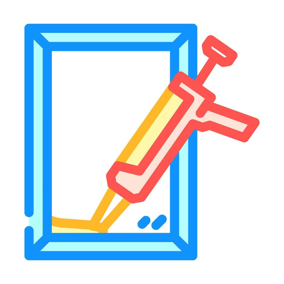 sealed windows energy conservation color icon illustration vector