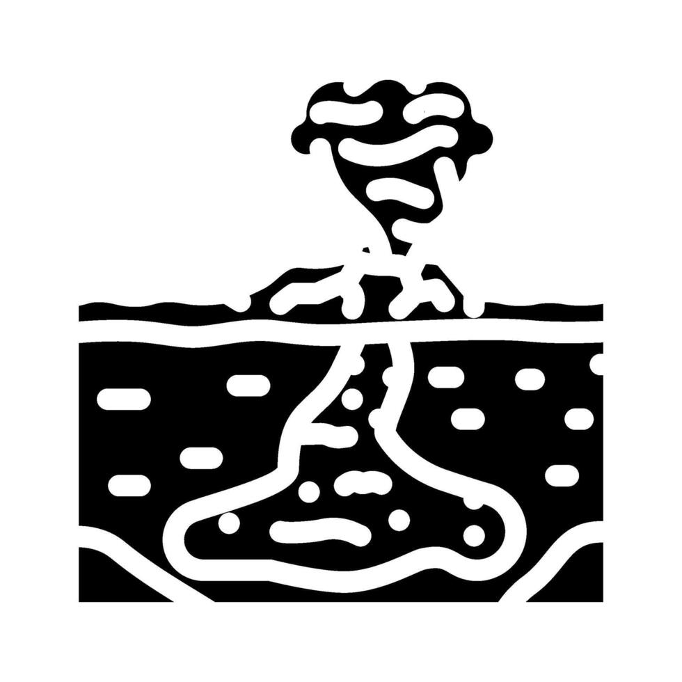 hot spring geothermal energy glyph icon illustration vector
