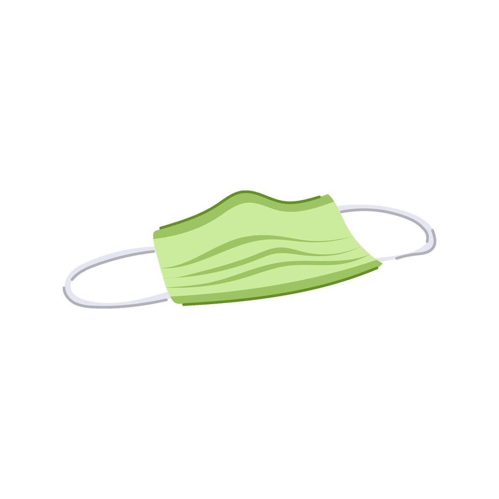 cover surgical mask cartoon illustration vector