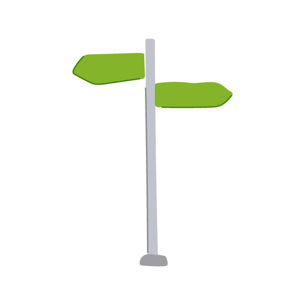 guide street sign green cartoon illustration vector