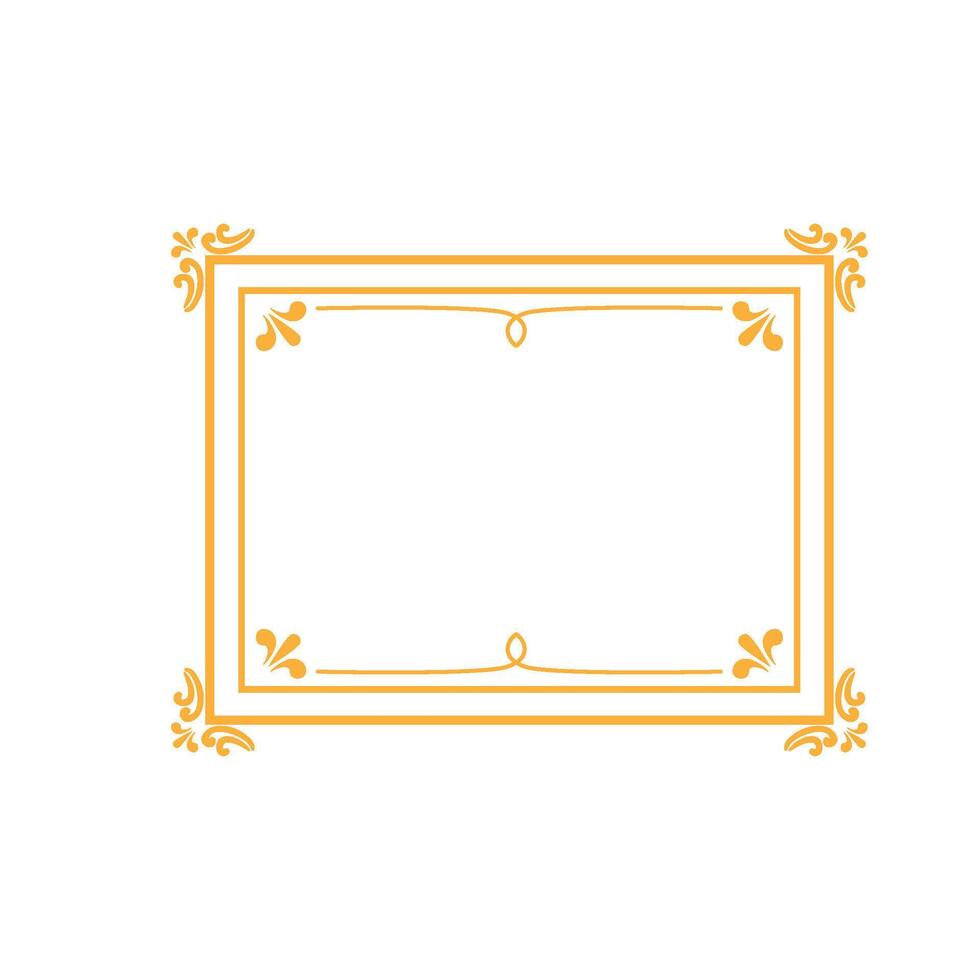 decorative victorian border frame cartoon illustration vector