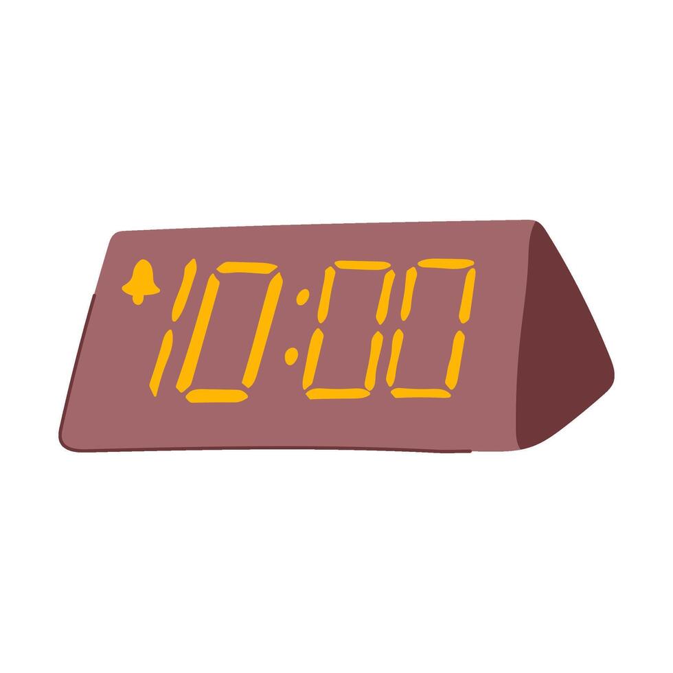 snooze travel alarm clock cartoon illustration vector