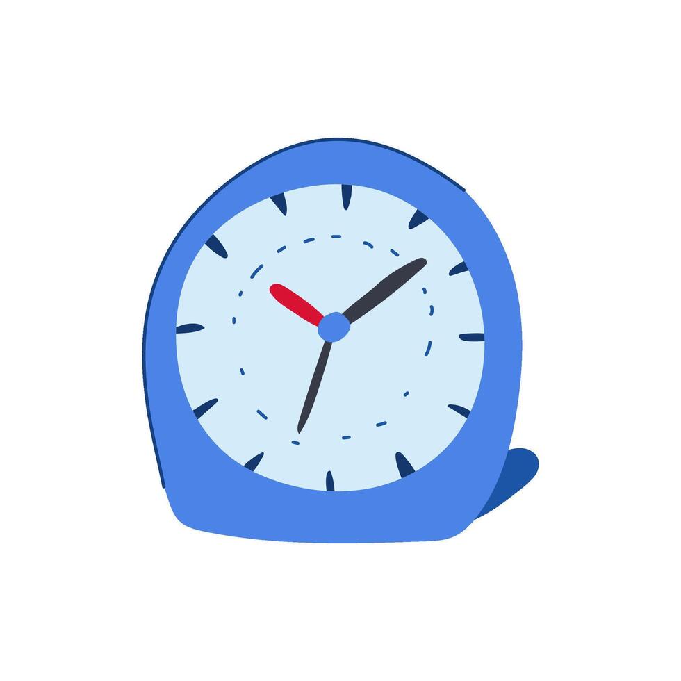 lightweight travel alarm clock cartoon illustration vector