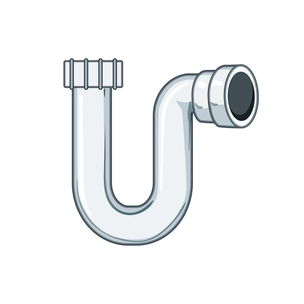 clog waste drain trap cartoon illustration vector