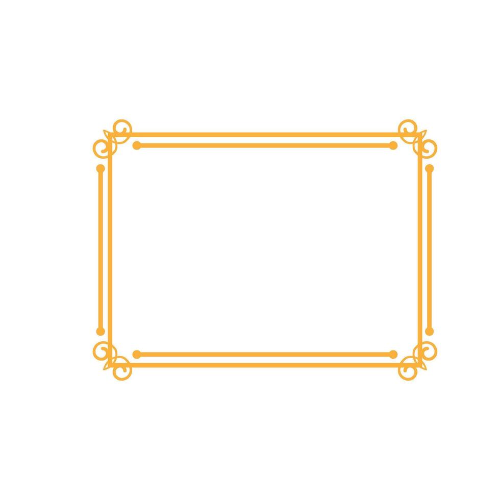 intricate victorian border frame cartoon illustration vector
