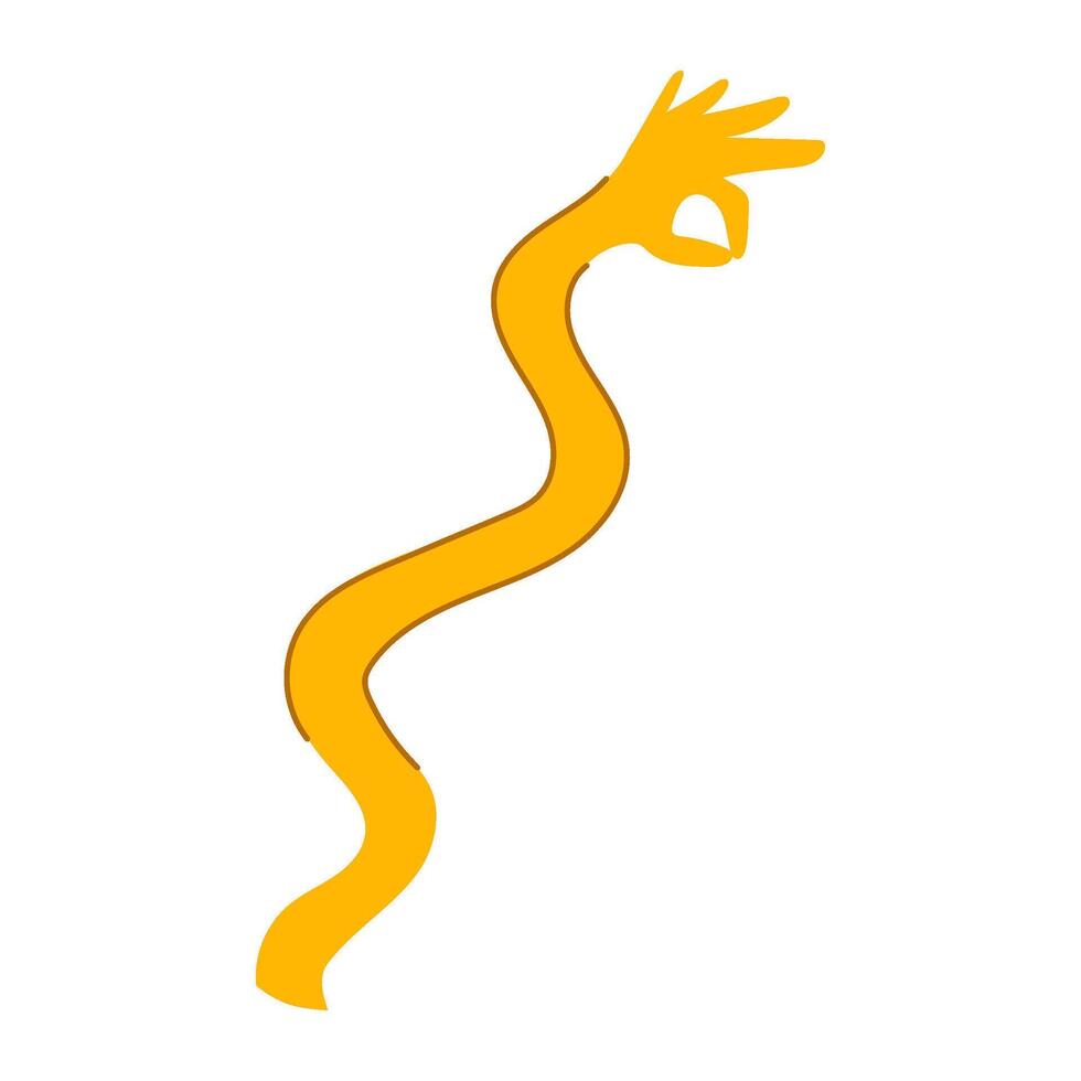 movement twisted hands cartoon illustration vector
