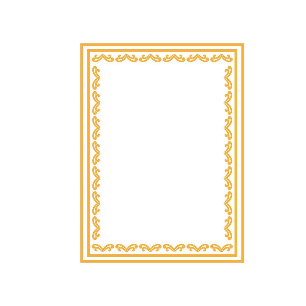 floral victorian border frame cartoon illustration vector