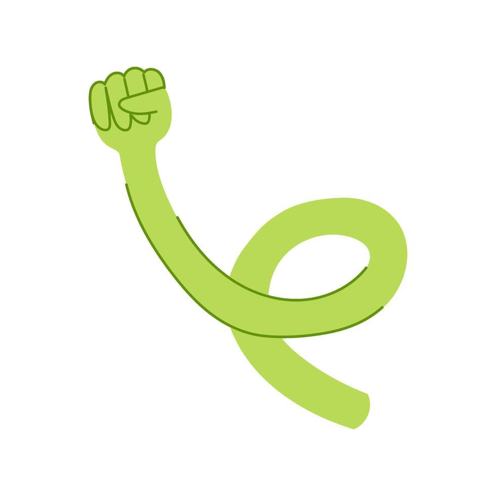 abstract twisted hands cartoon illustration vector