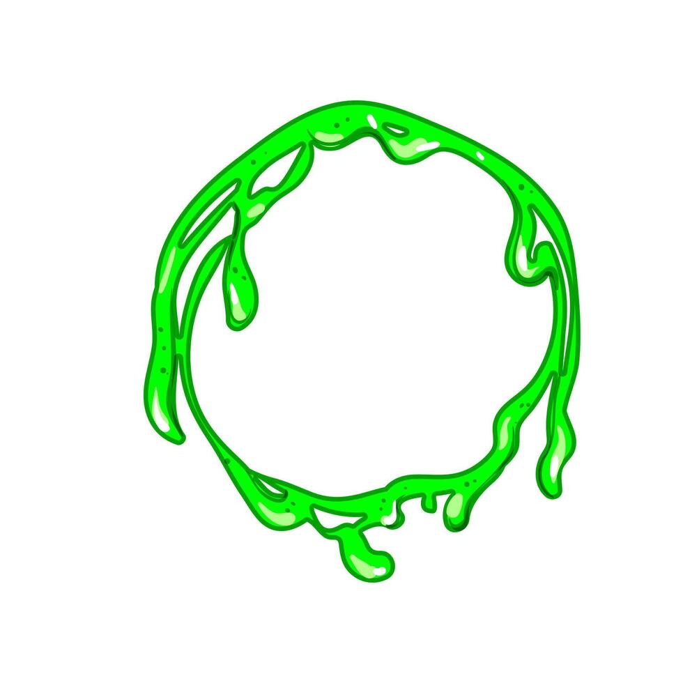 fun slime frame cartoon illustration vector