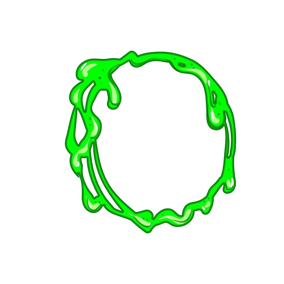 creative slime frame cartoon illustration vector