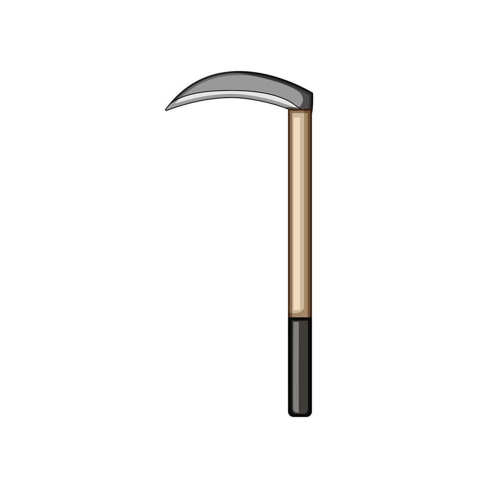 tool scythe cartoon illustration vector