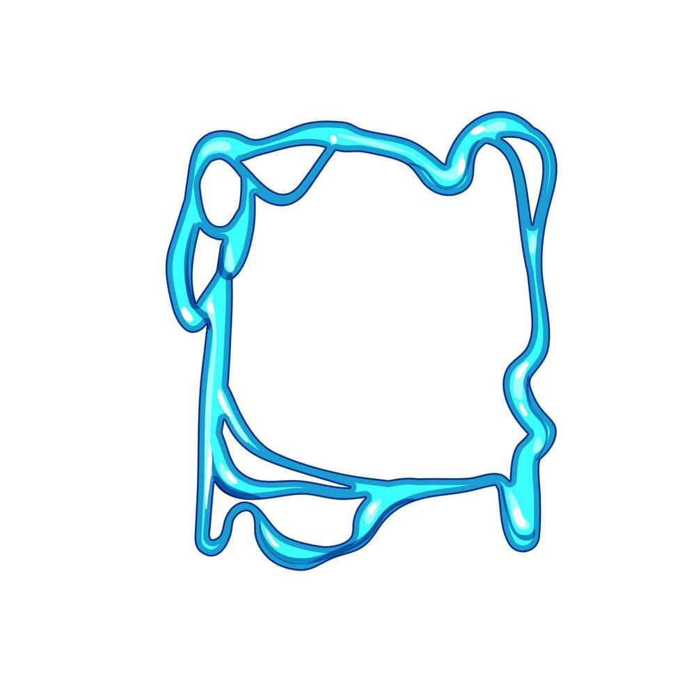 stretchy slime frame cartoon illustration vector