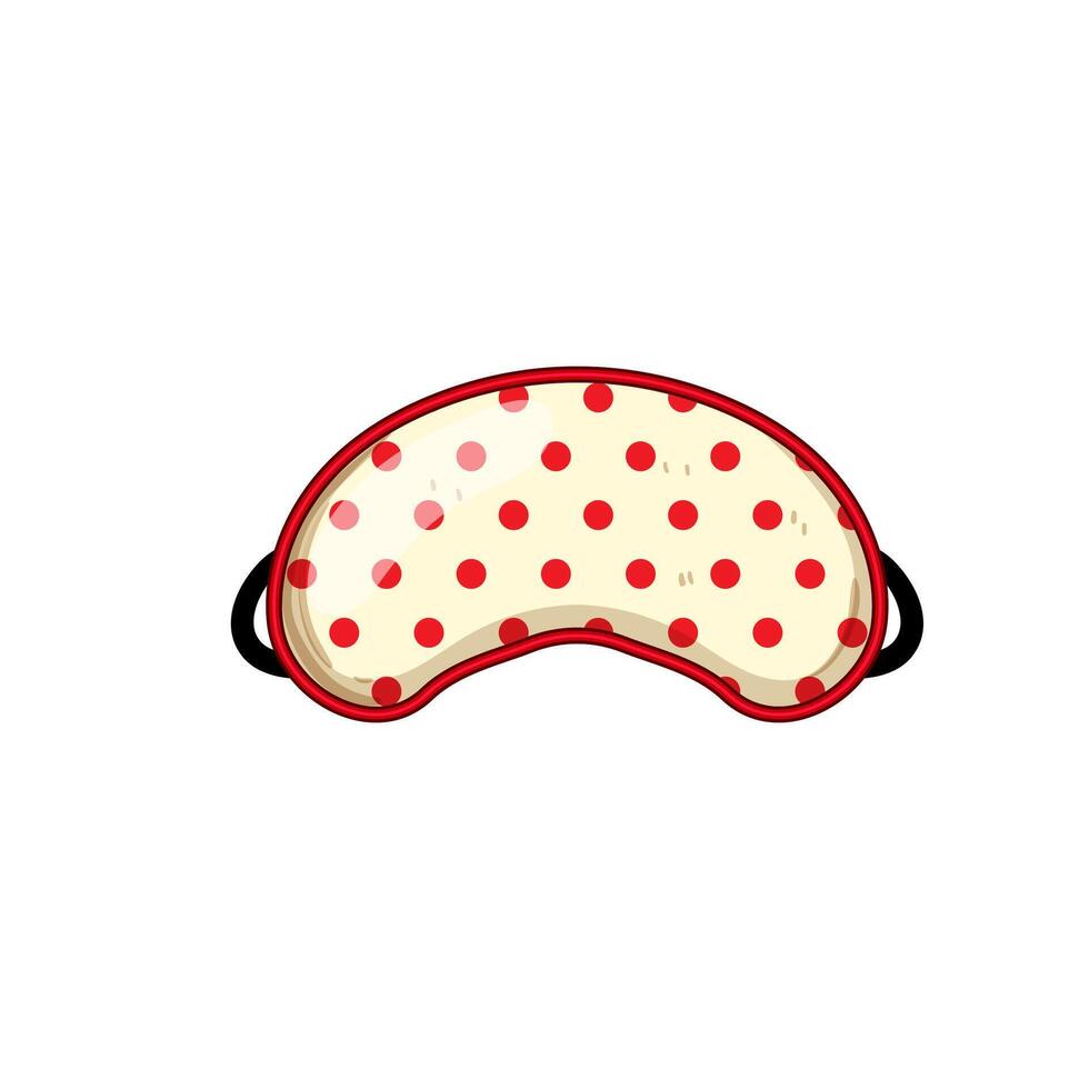 rest sleep mask eye cartoon illustration vector