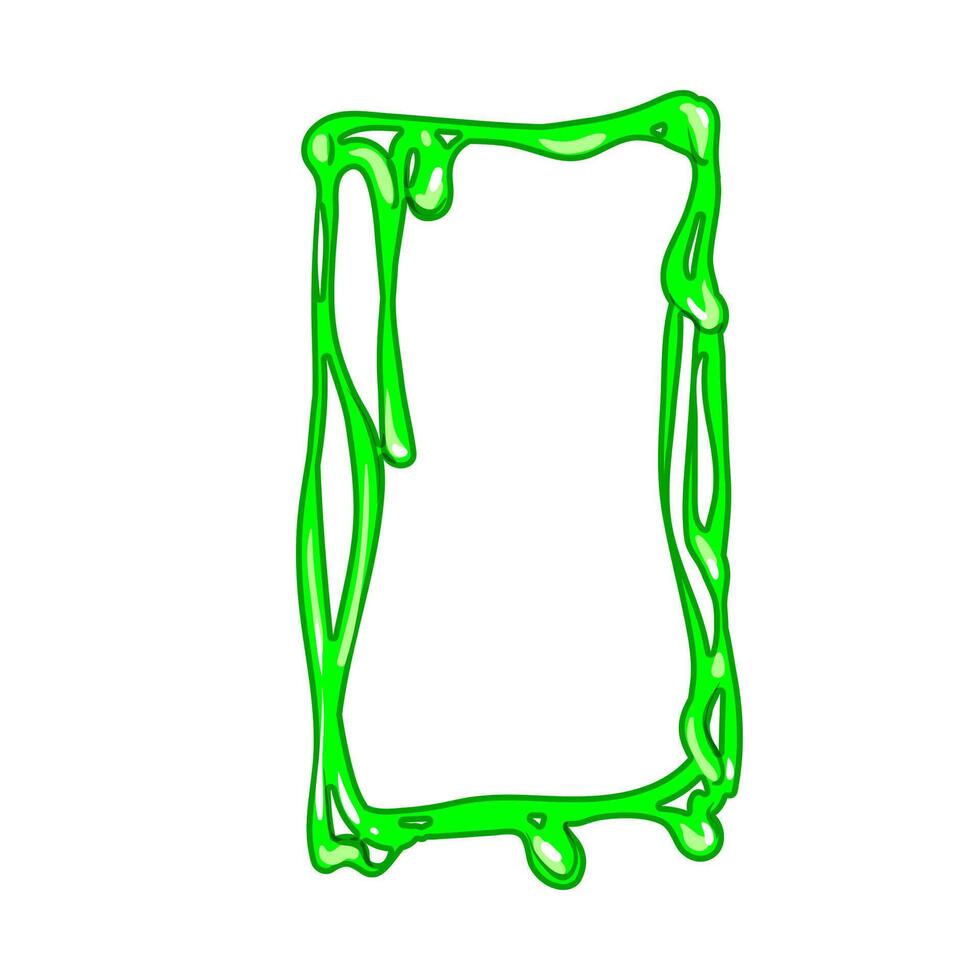 sensory slime frame cartoon illustration vector