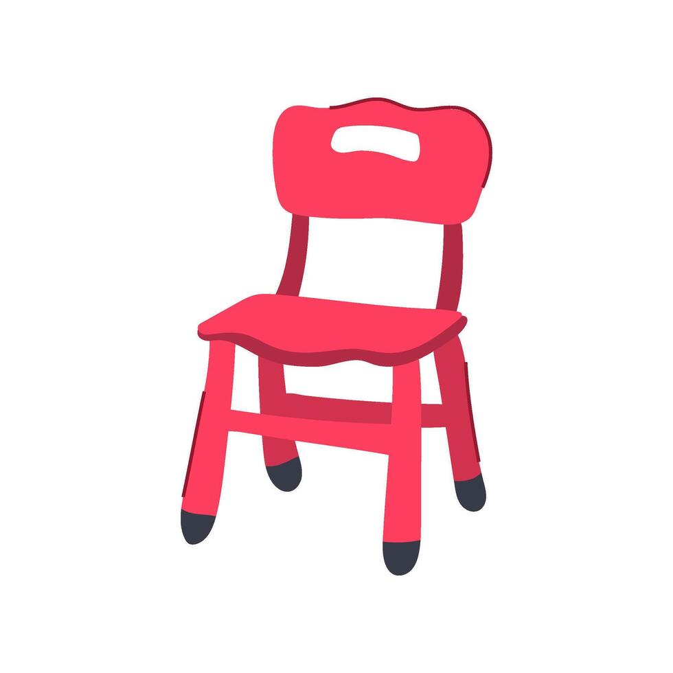 compact toddlier chair cartoon illustration vector