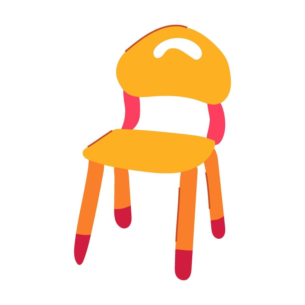 lightweight toddlier chair cartoon illustration vector