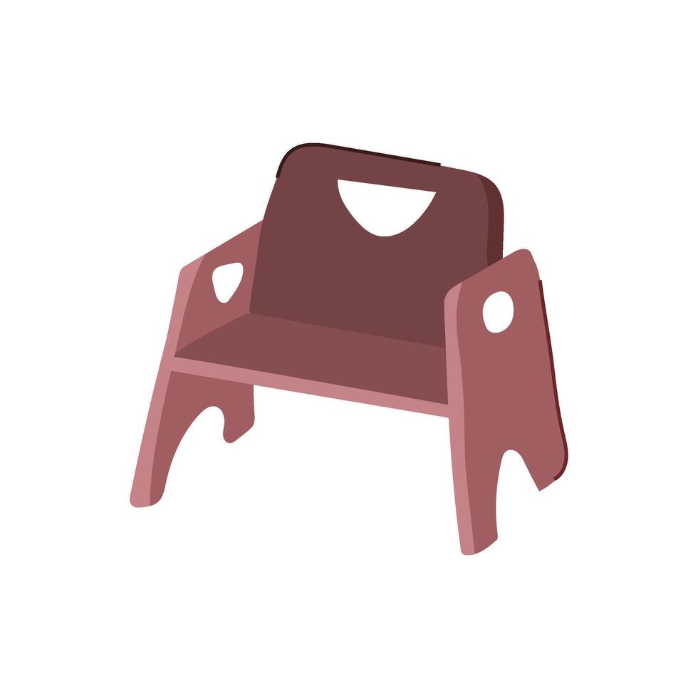 durable toddlier chair cartoon illustration vector