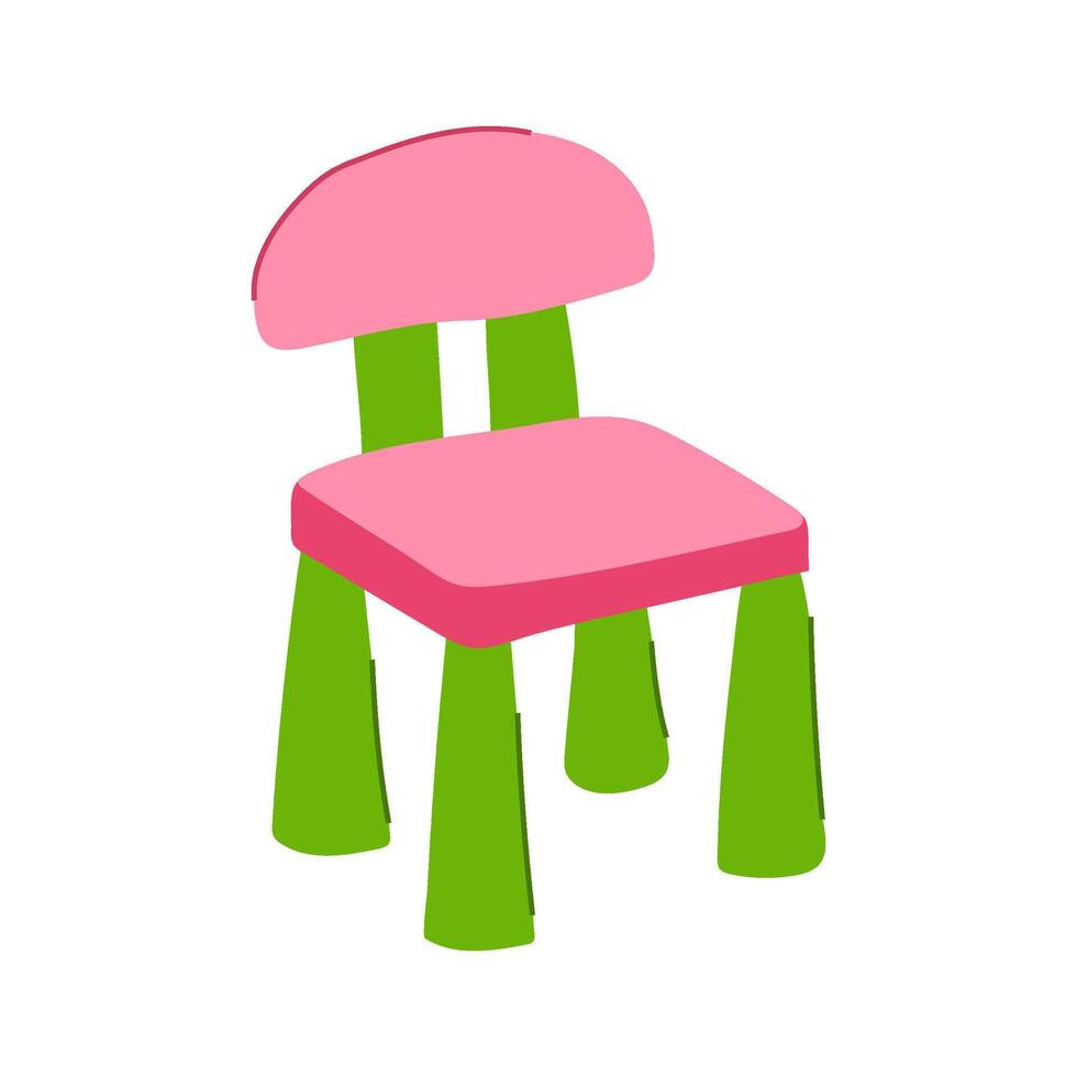 comfort toddlier chair cartoon illustration vector