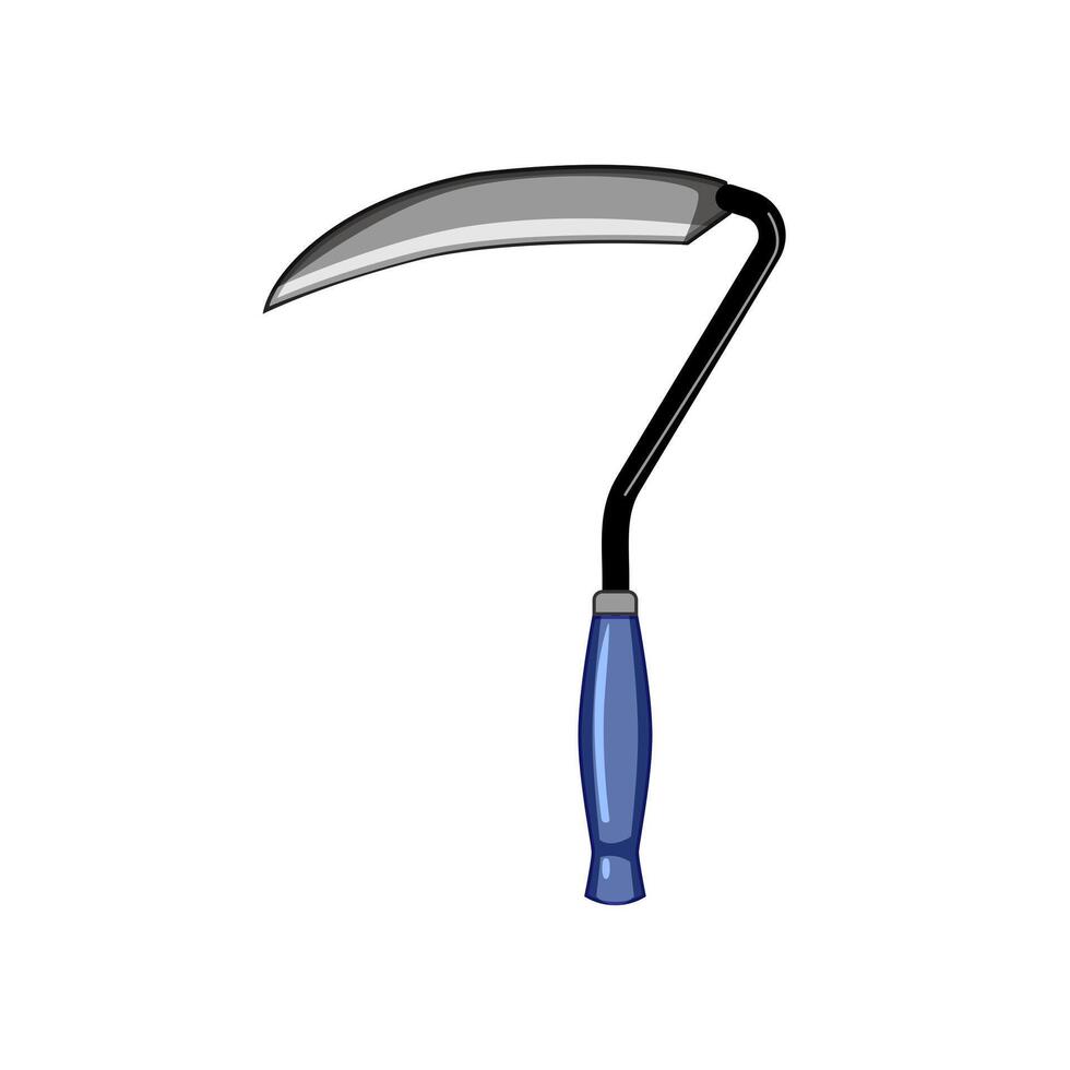 mowing scythe cartoon illustration vector