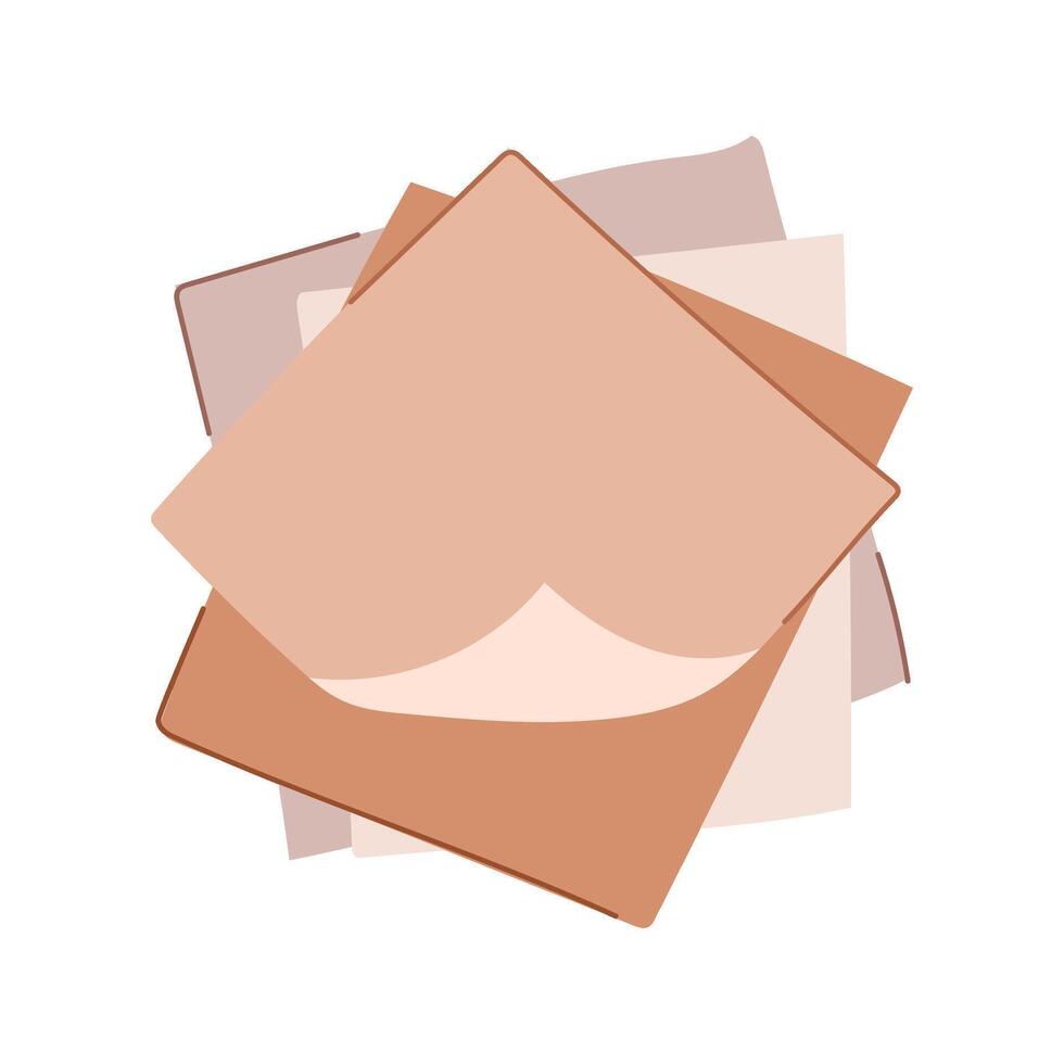 draft memo paper cartoon illustration vector