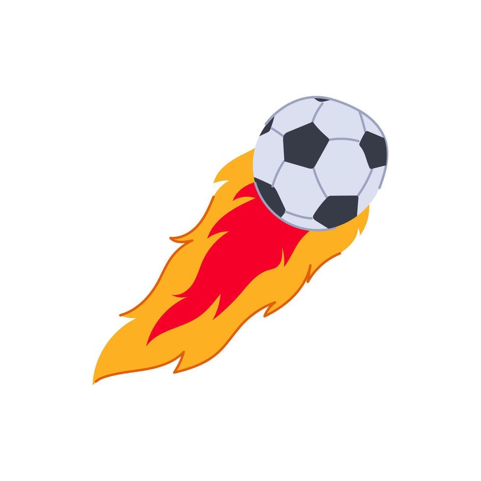 kick speed soccer ball cartoon illustration vector
