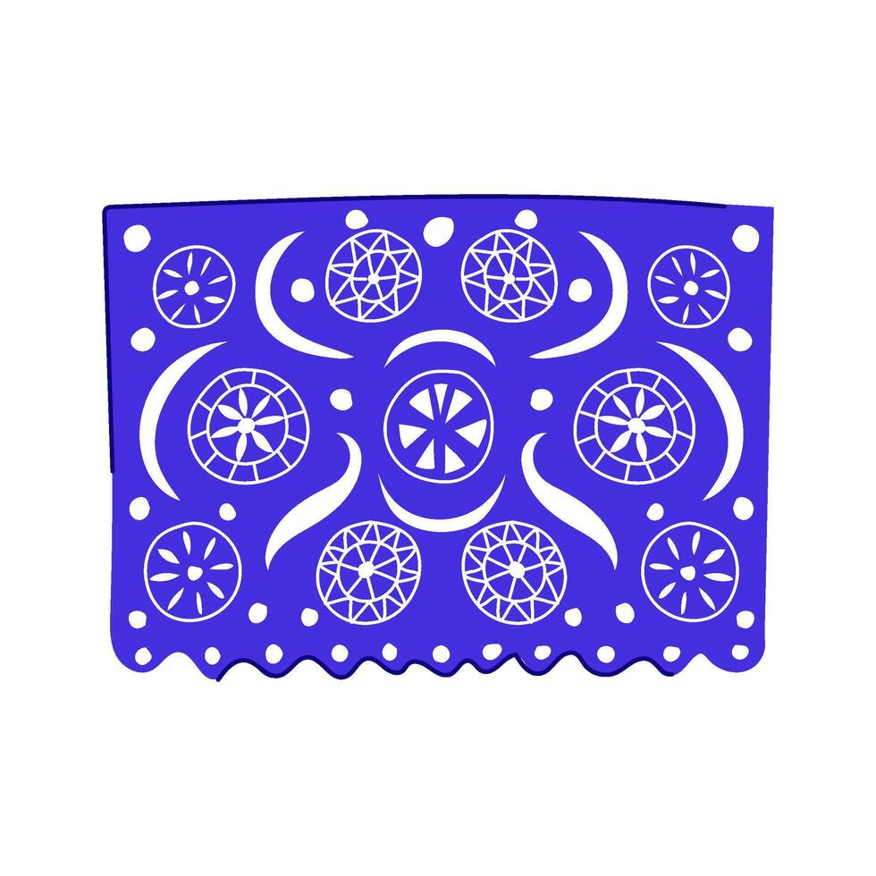 intricate papel picado cartoon illustration vector