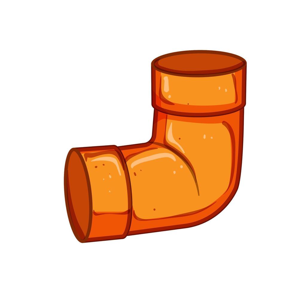 joint pipe elbow cartoon illustration vector
