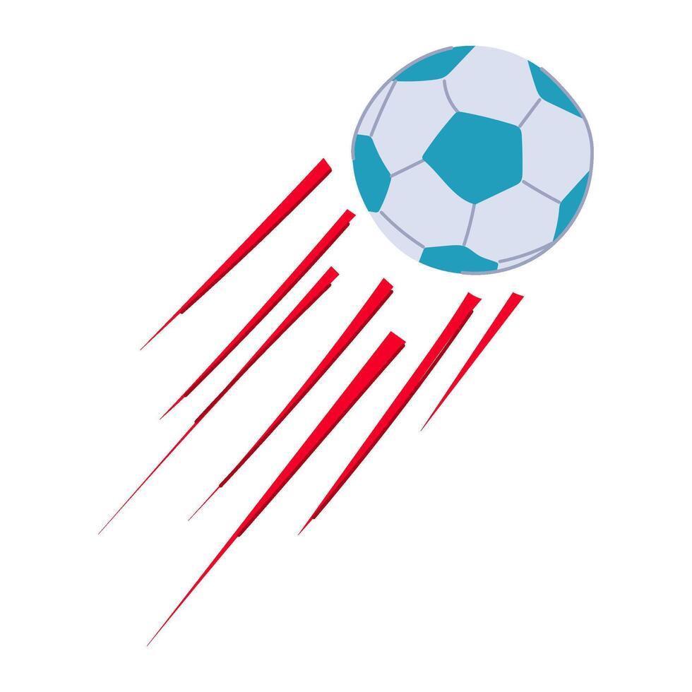 Huelga velocidad fútbol pelota dibujos animados ilustración vector