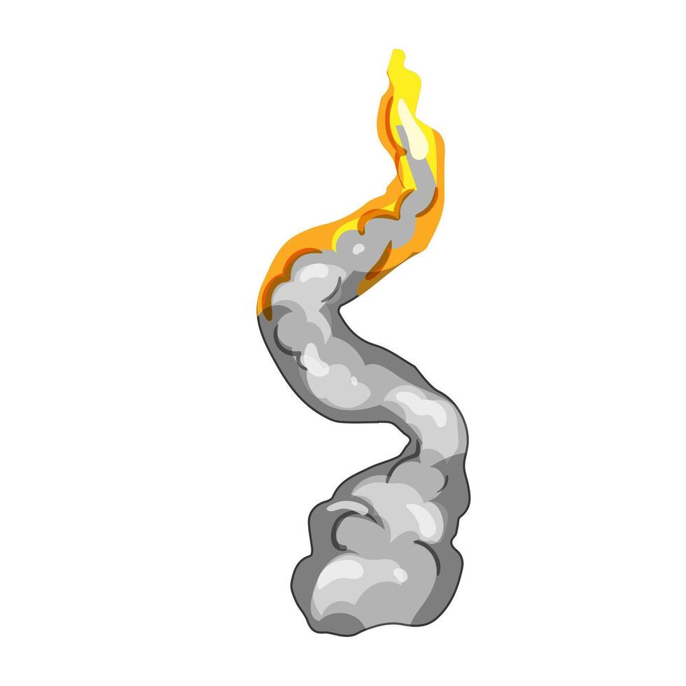 velocity rocket fire trail cartoon illustration vector