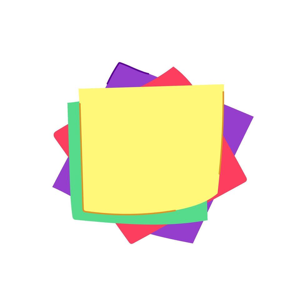 stationery memo paper cartoon illustration vector