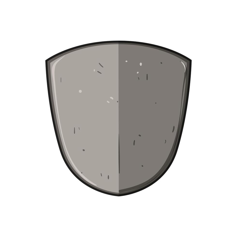 battle shield knight cartoon illustration vector