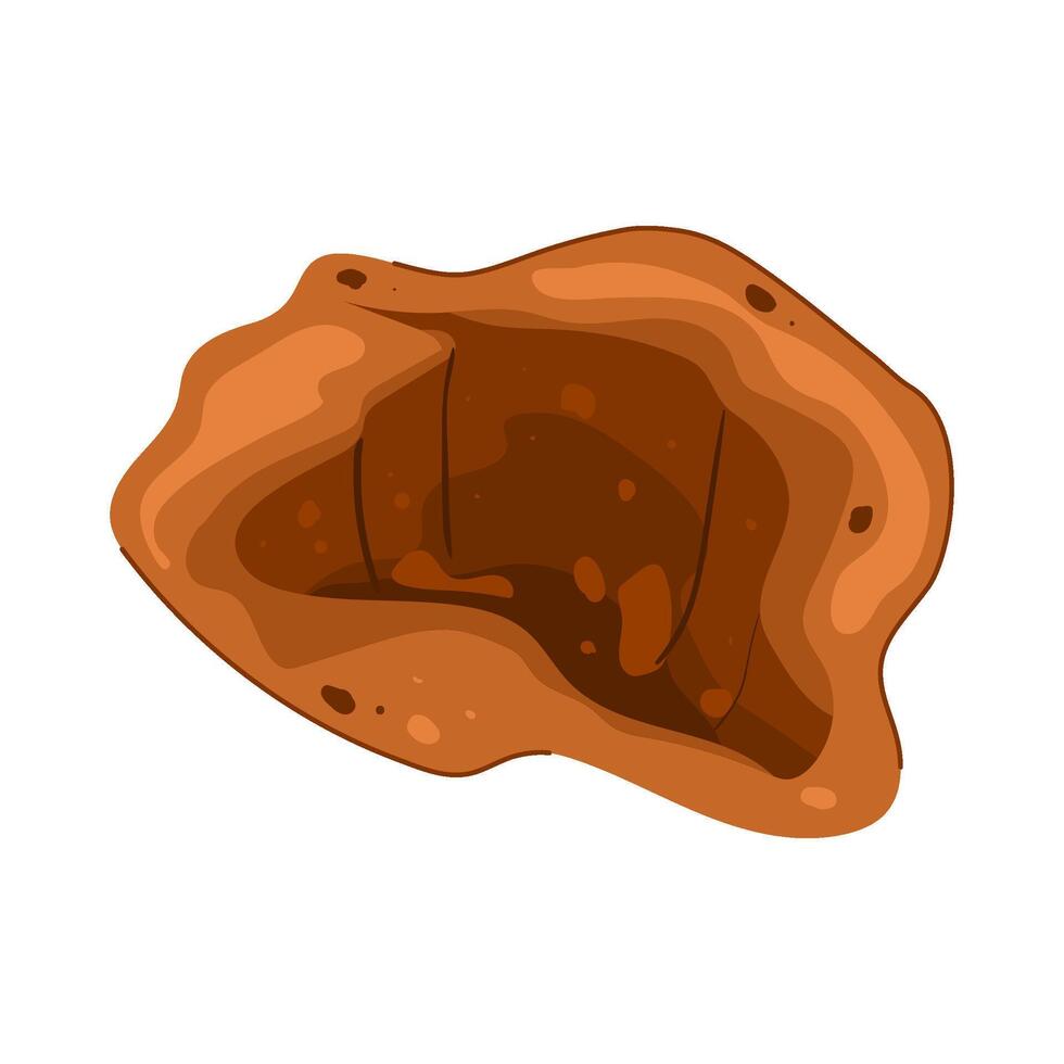 excavation pit cartoon illustration vector
