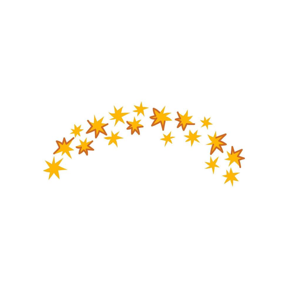 fantasy magic star arch cartoon illustration vector