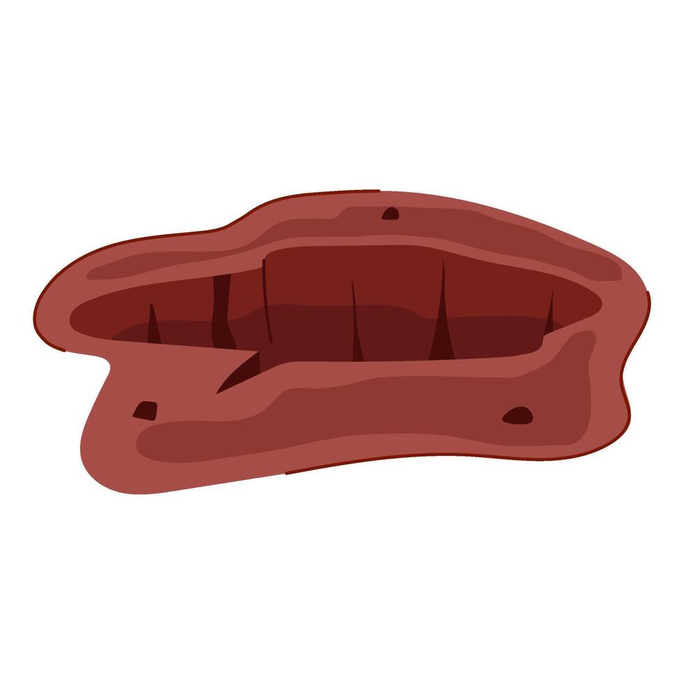mine pit cartoon illustration vector