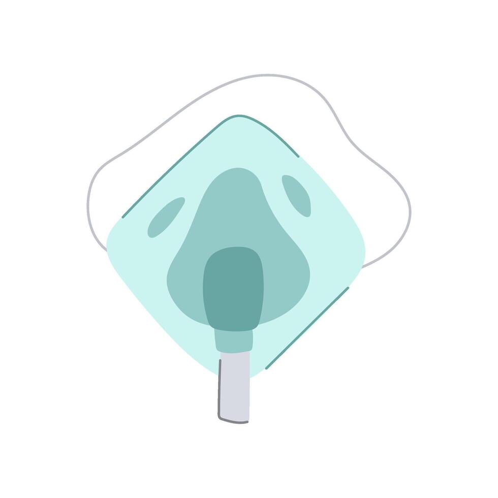 altitude oxygen mask cartoon illustration vector