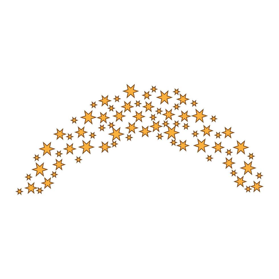 cosmos magic star arch cartoon illustration vector