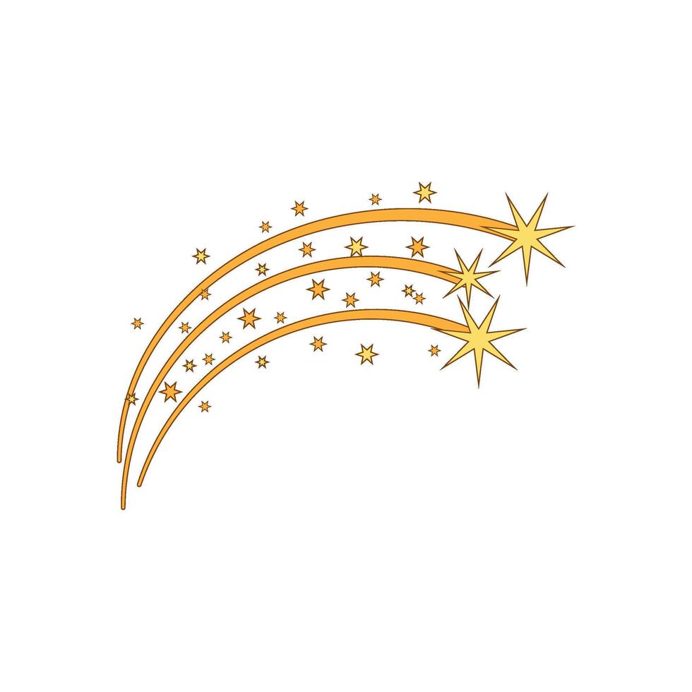 universe magic star arch cartoon illustration vector