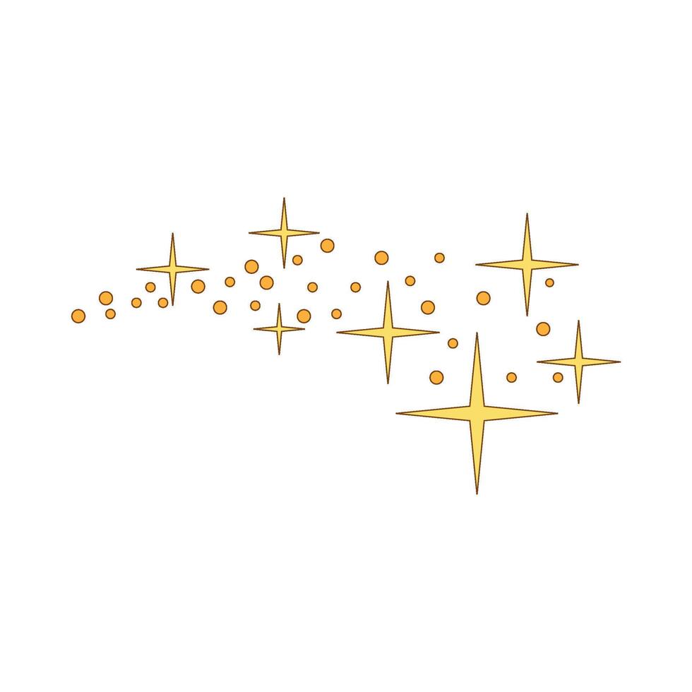 wonder magic star arch cartoon illustration vector