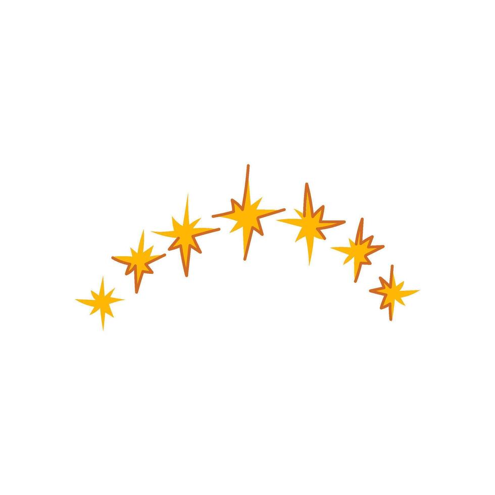 wonder magic star arch cartoon illustration vector