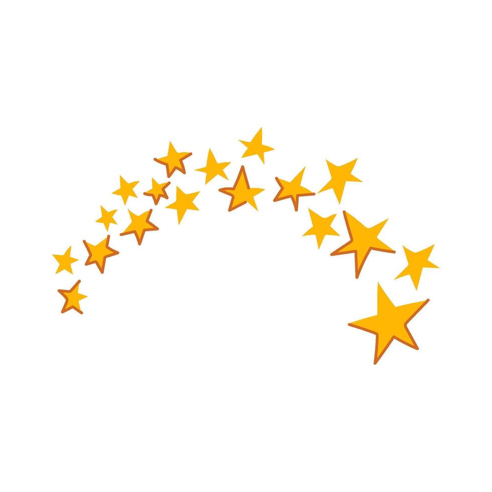 universe magic star arch cartoon illustration vector
