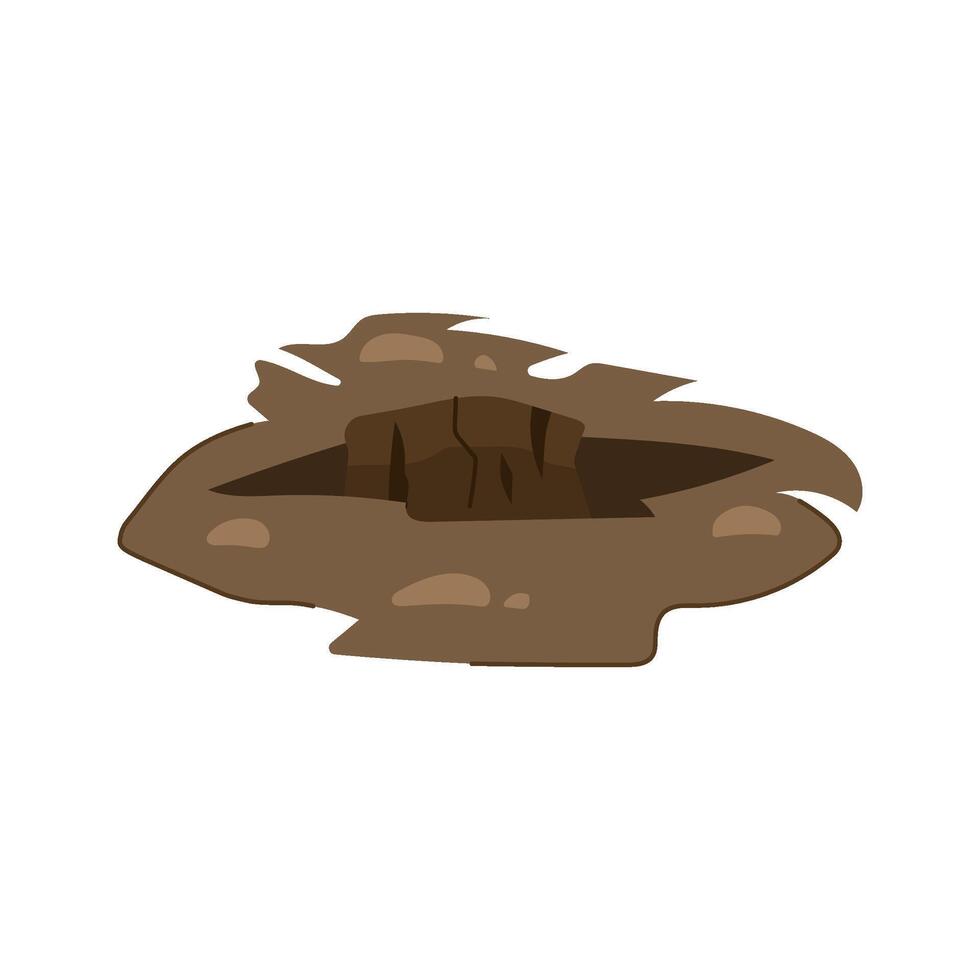 chasm pit cartoon illustration vector
