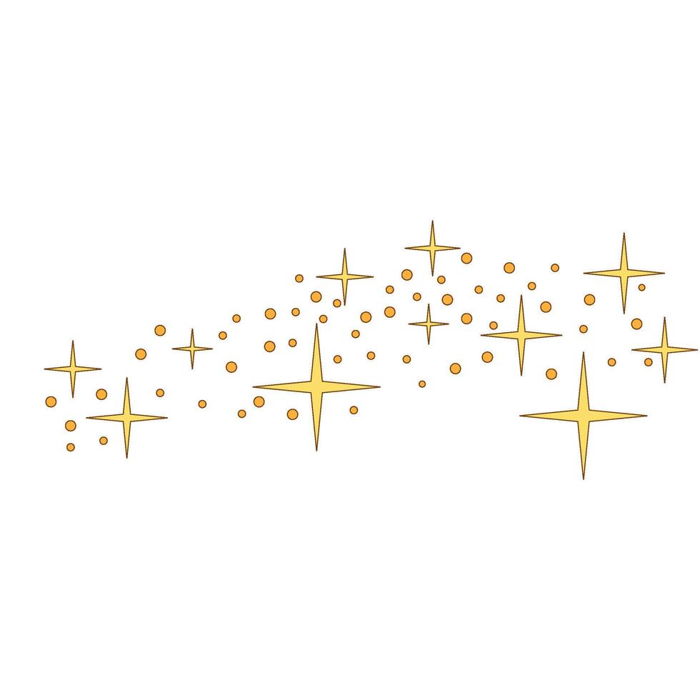 constellation magic star arch cartoon illustration vector