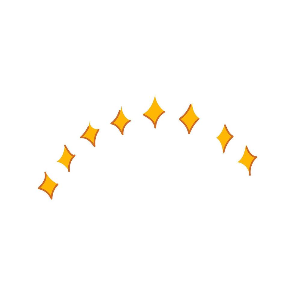 mystical magic star arch cartoon illustration vector