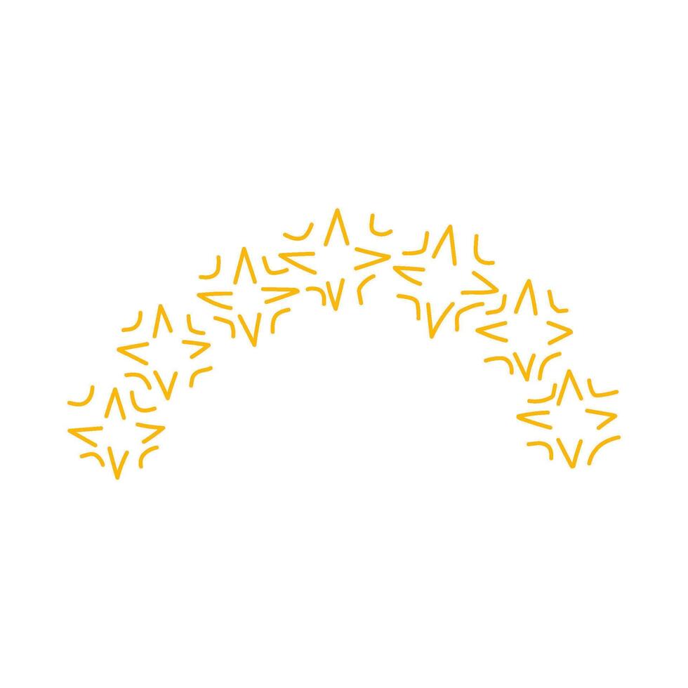 cosmos magic star arch cartoon illustration vector