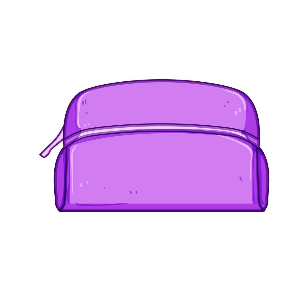 portable makeup bag cartoon illustration vector