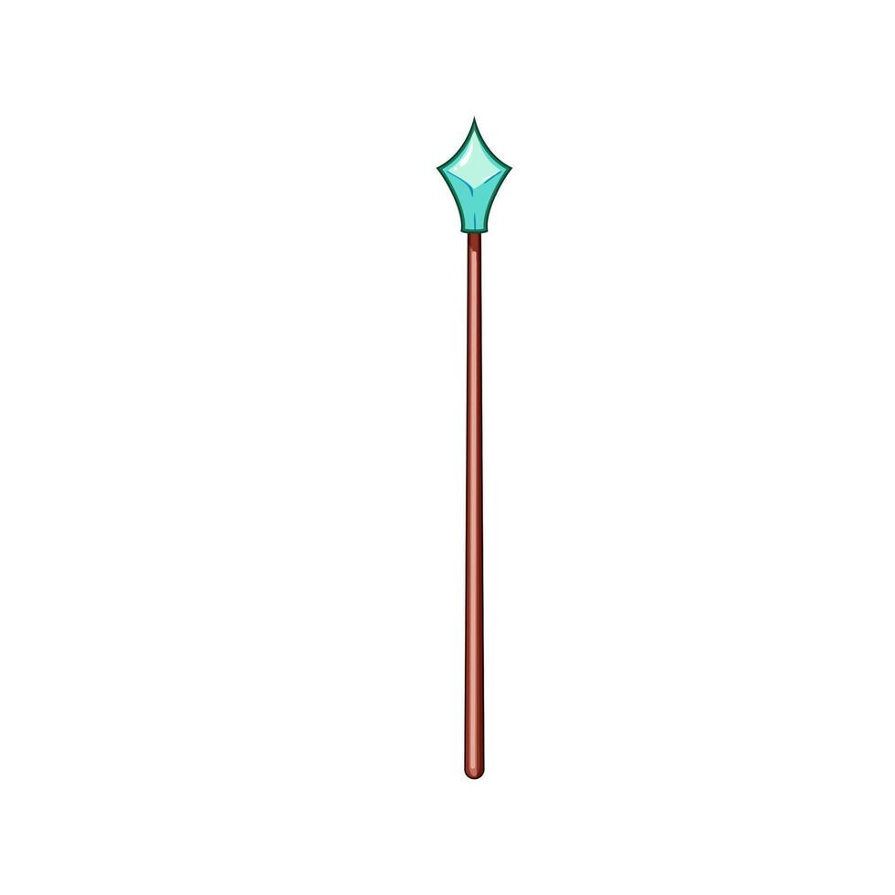 fantasy magic wizard stick cartoon illustration vector