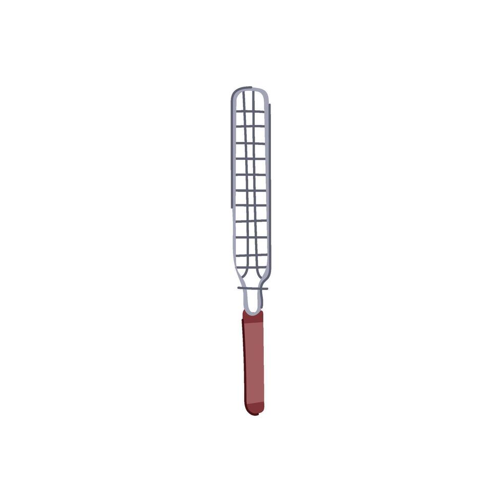 adjustable grill rack cartoon illustration vector