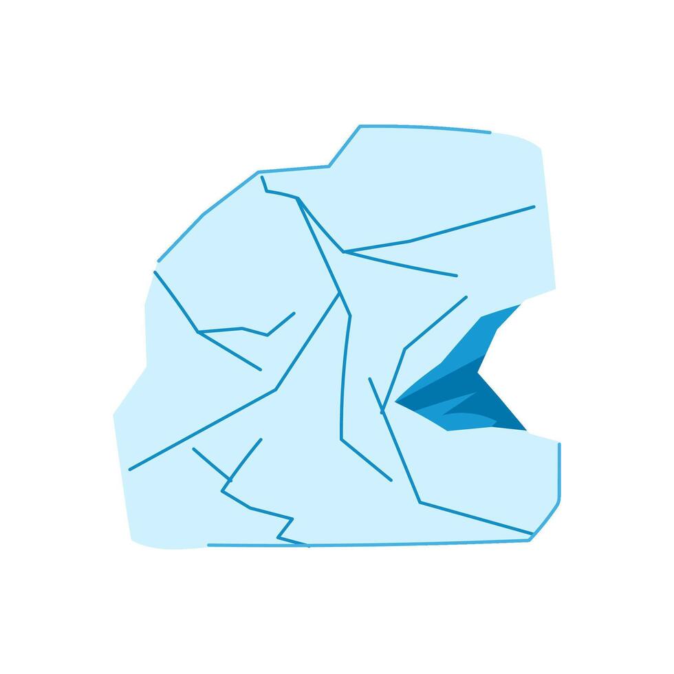 freeze ice crack cartoon illustration vector